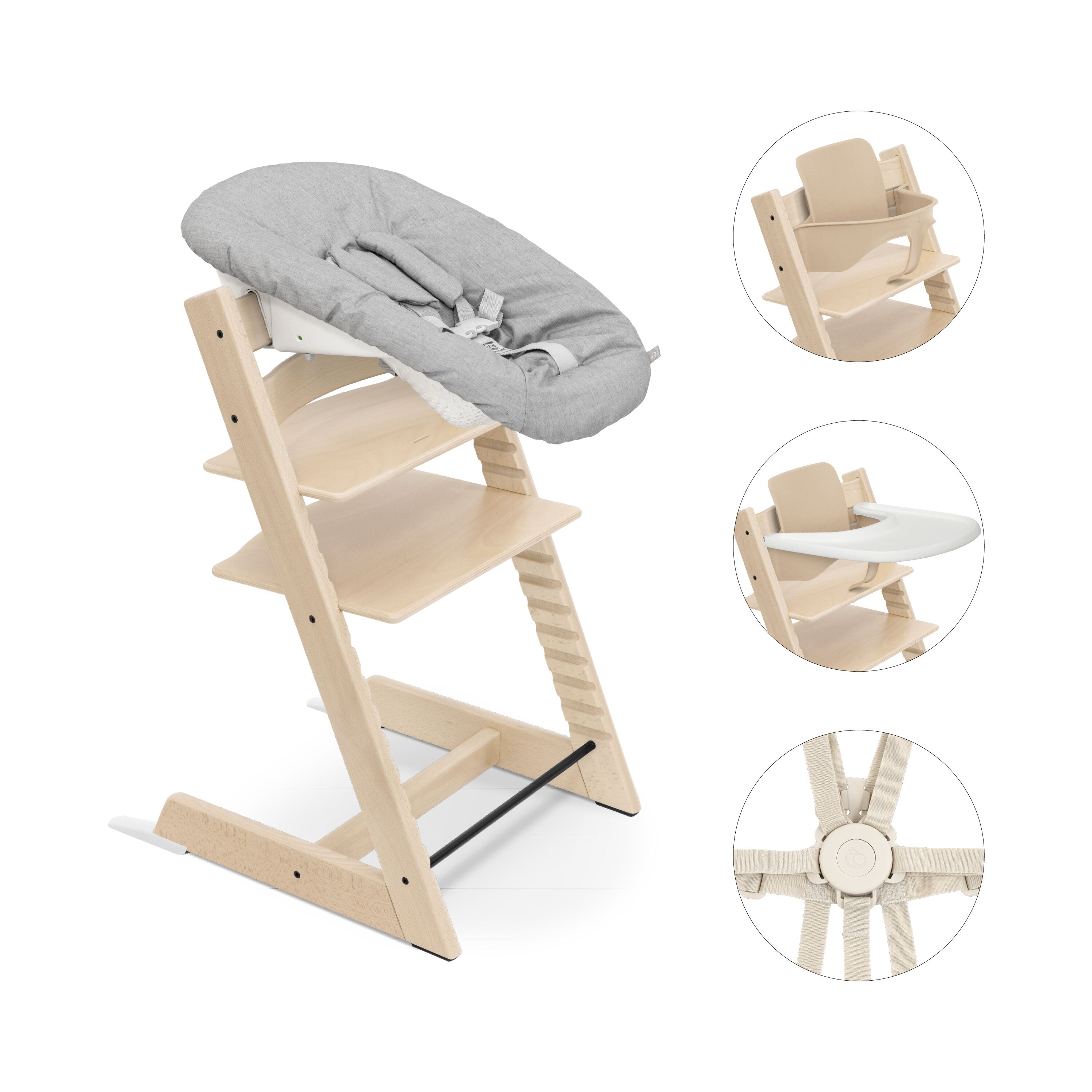 Tripp Trapp® High Chair with Newborn Set and Tray, , mainview