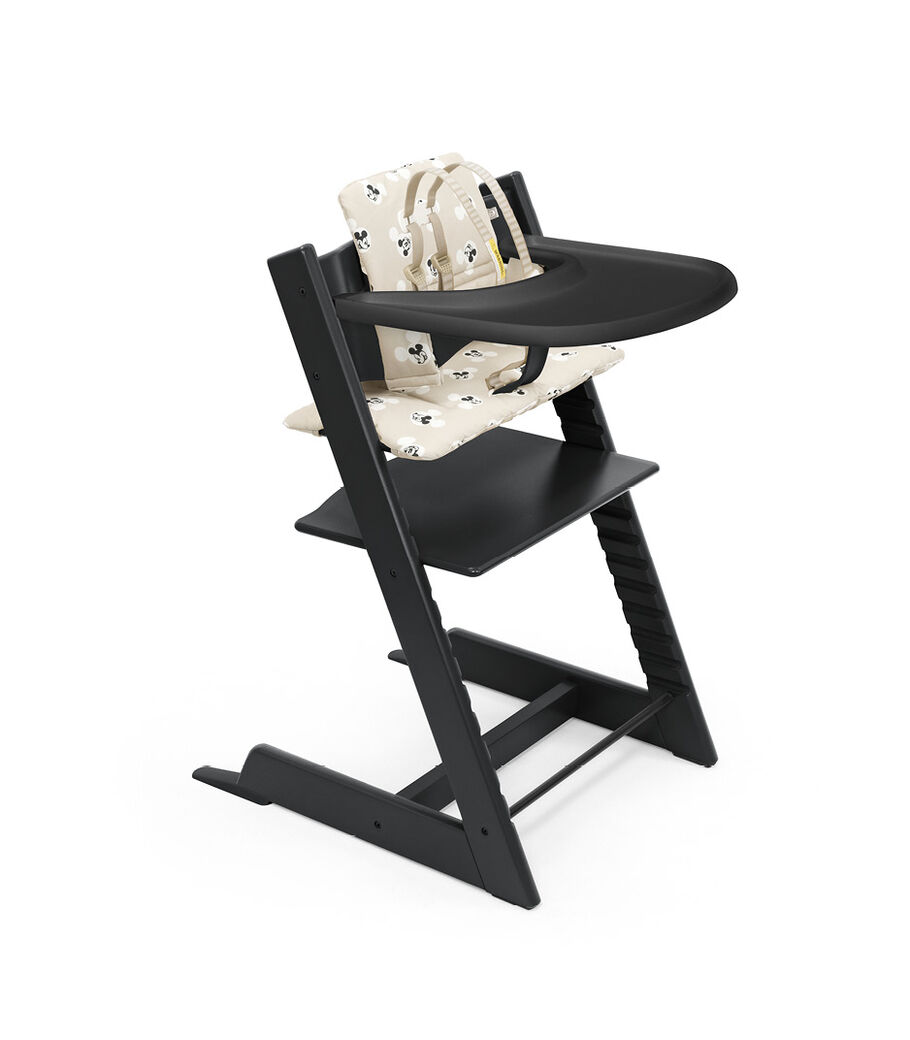 Tripp Trapp® Bundle. Chair Black, Baby Set with Tray and Classic Cushion Nordic Grey. US version. view 43
