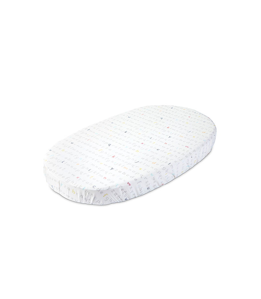 Stokke® Sleepi™ Fitted Sheet by Pehr V2, Rainbow Alphabet Lines, mainview view 4