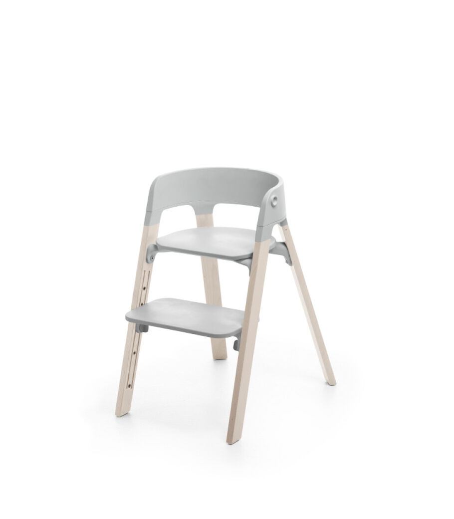 Stokke® Steps™ Whitewash with Light Grey seat. view 13