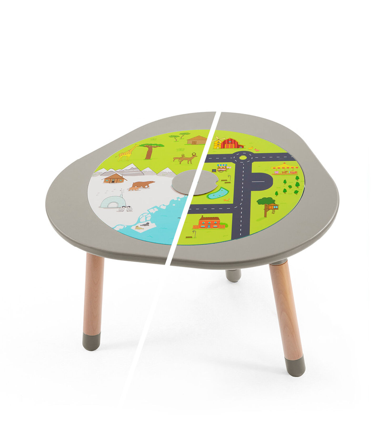 Stokke™ MuTable™ Table Dove Grey, Natural/City. view 5
