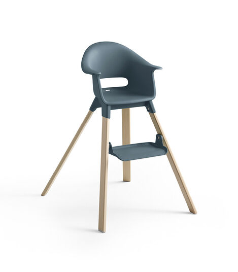 Stokke® Clikk™ High Chair Natural and Fjord Blue view 4