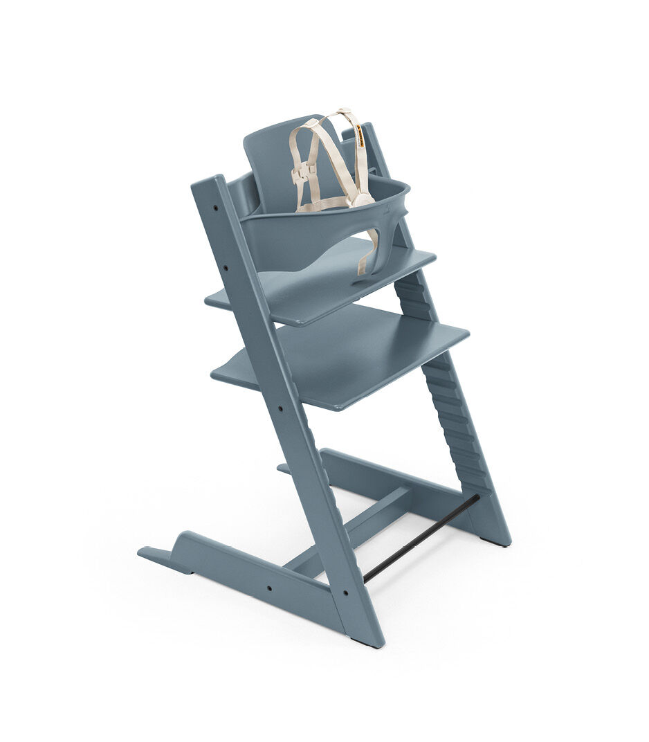 Tripp Trapp® High Chair Fjord Blue Baby Set. US Variant.