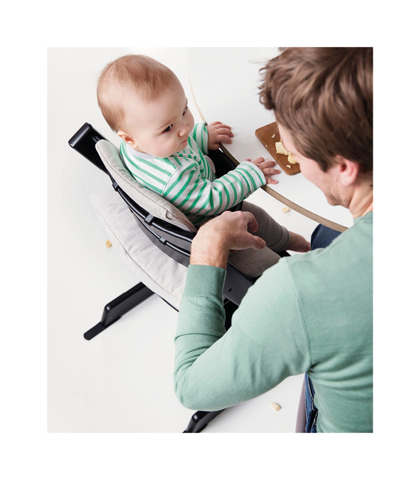 Tripp Trapp® Black, Beech wood. With Tripp Trapp® Baby Set. view 2