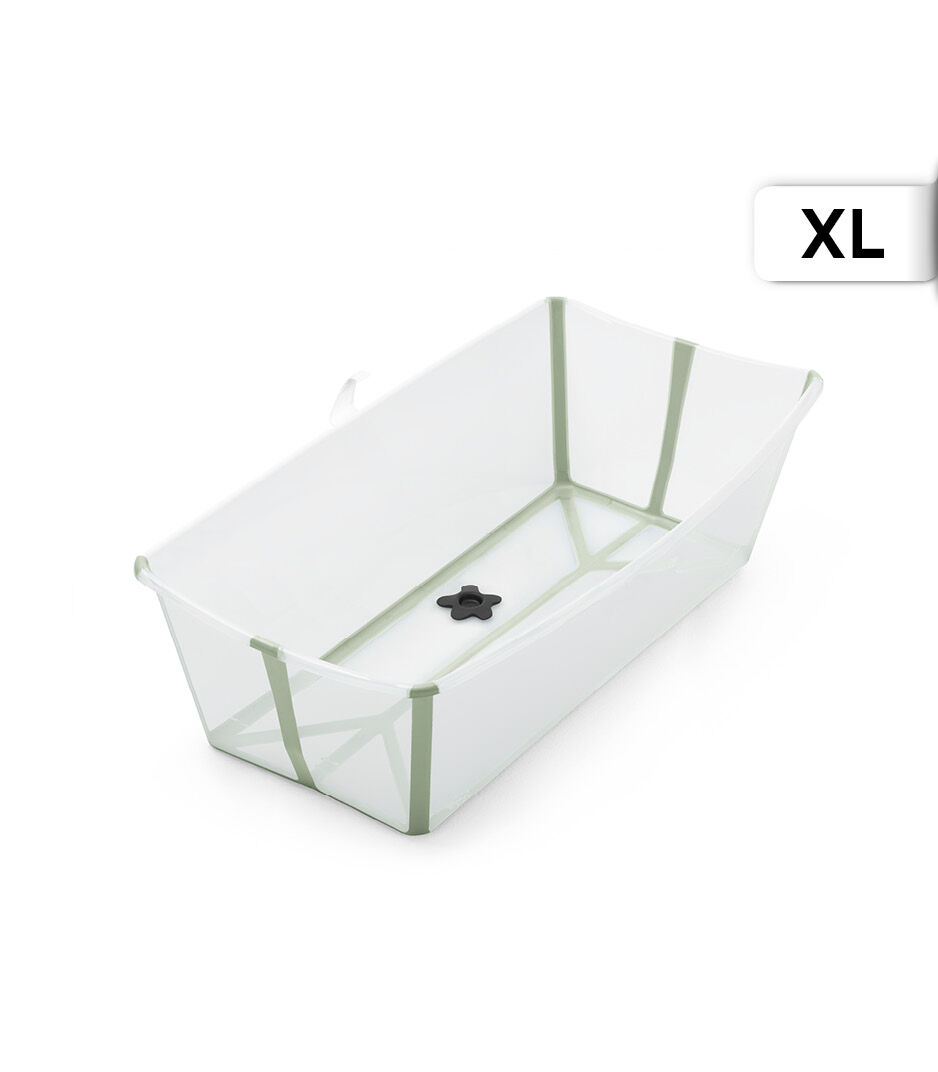 Stokke® Flexi Bath® 加大號摺疊式浴盆 透明綠色, 透明綠色, mainview