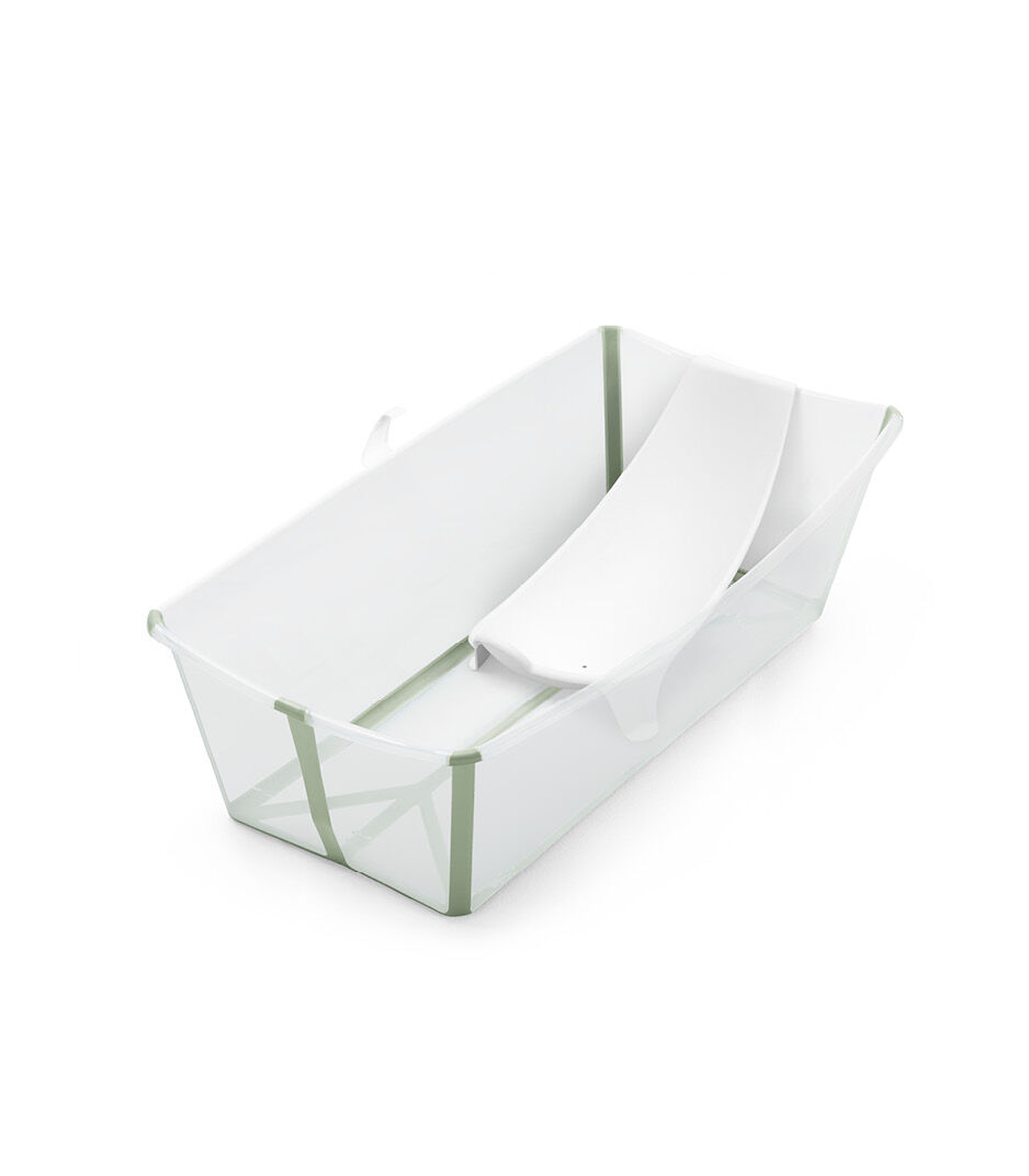 Stokke® Flexi Bath® X-Large Transparent Green with Newborn Insert.