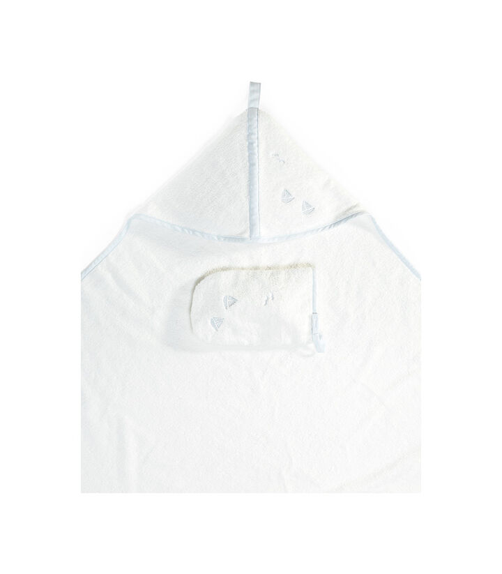 Stokke® Hooded Towel Blue Sea. view 1
