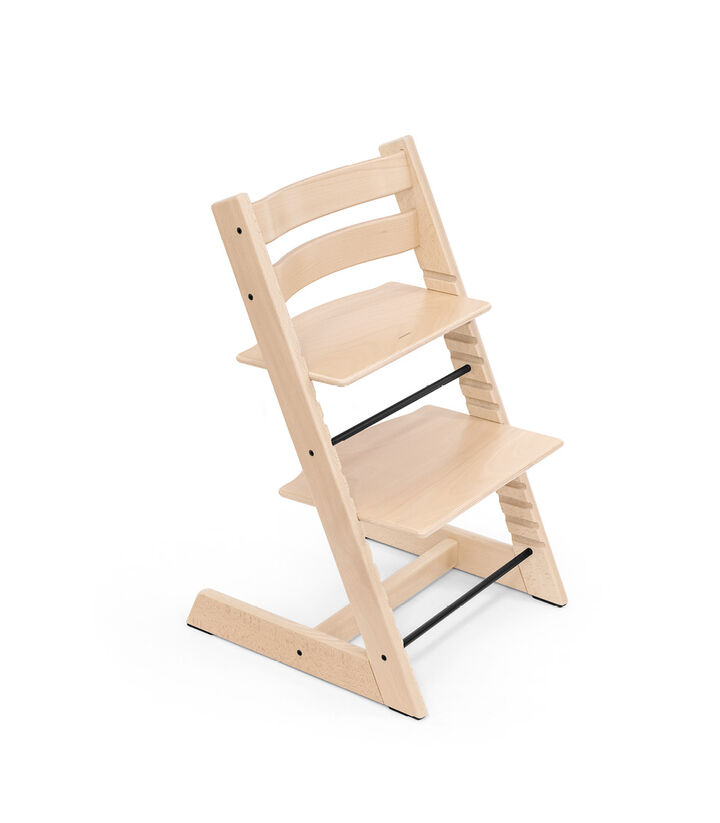 Højstol af den skandinaviske designer Peter Opsvik. En behagelig og ergonomisk bøgetræsstol, som vokser med dit barn fra nyfødt til voksenalderen.