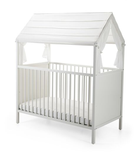 Stokke&reg; Home&trade; Bed, White. Roof textile, White.