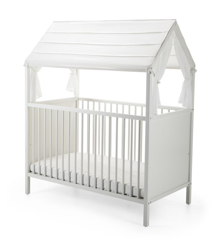 Stokke&reg; Home&trade; Bed, White. Roof textile, White.