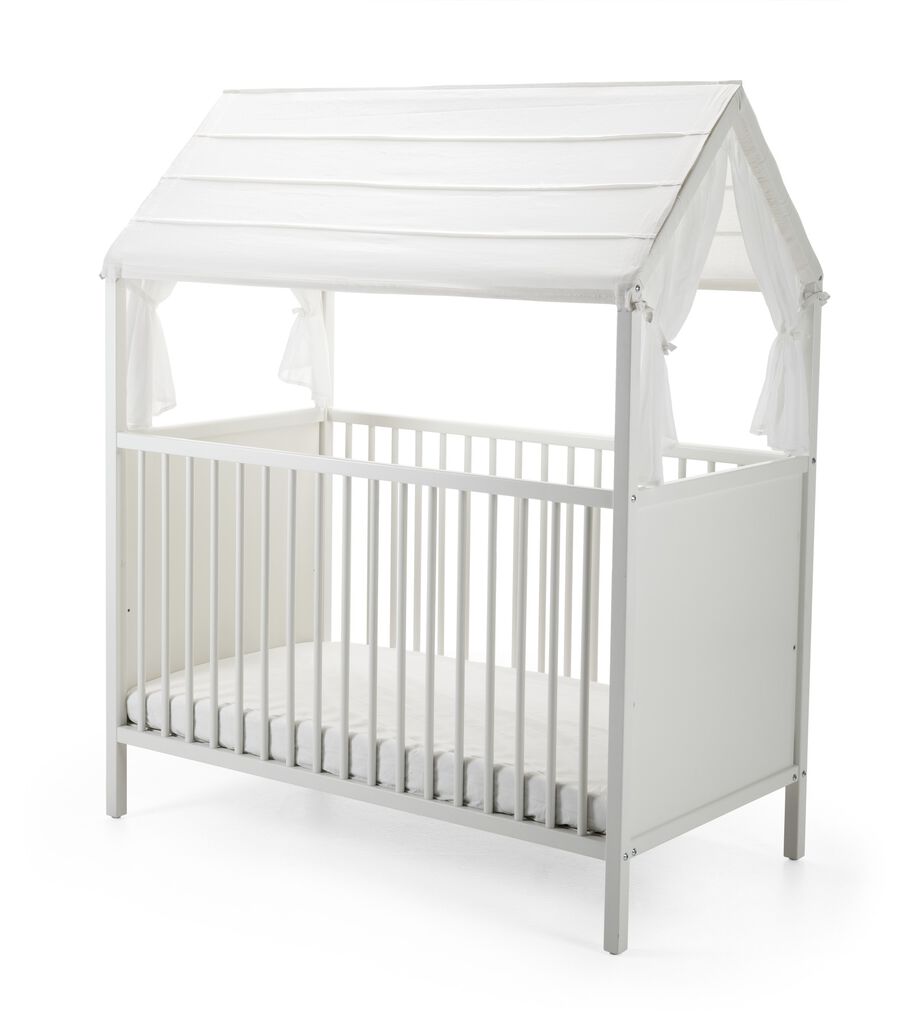 Stokke&reg; Home&trade; Bed, White. Roof textile, White.