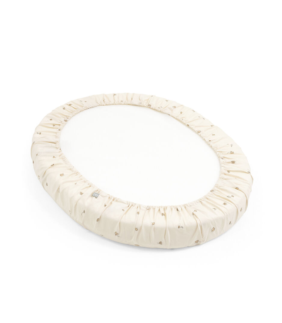 Lençol ajustável Stokke® Sleepi™ Mini, Flower Ecru, mainview Galeria de Imagens 3