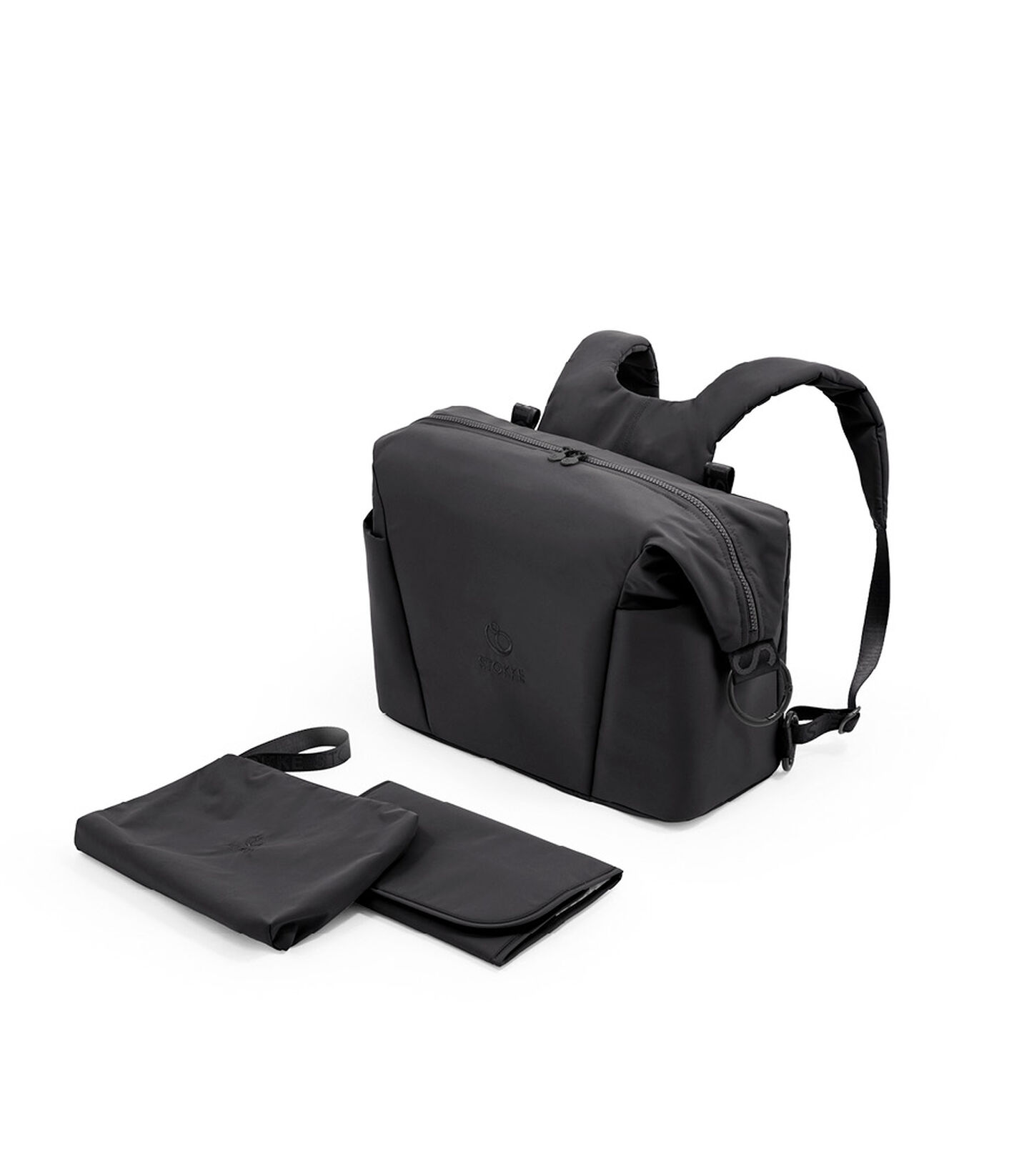 Stokke® Xplory® X Changing Bag Rich Black.  What's Included. Accessories. view 3