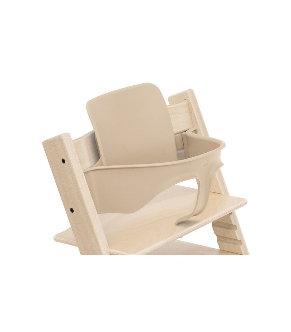 Tripp Trapp® chair Natural, Beech Wood, with Baby Set.