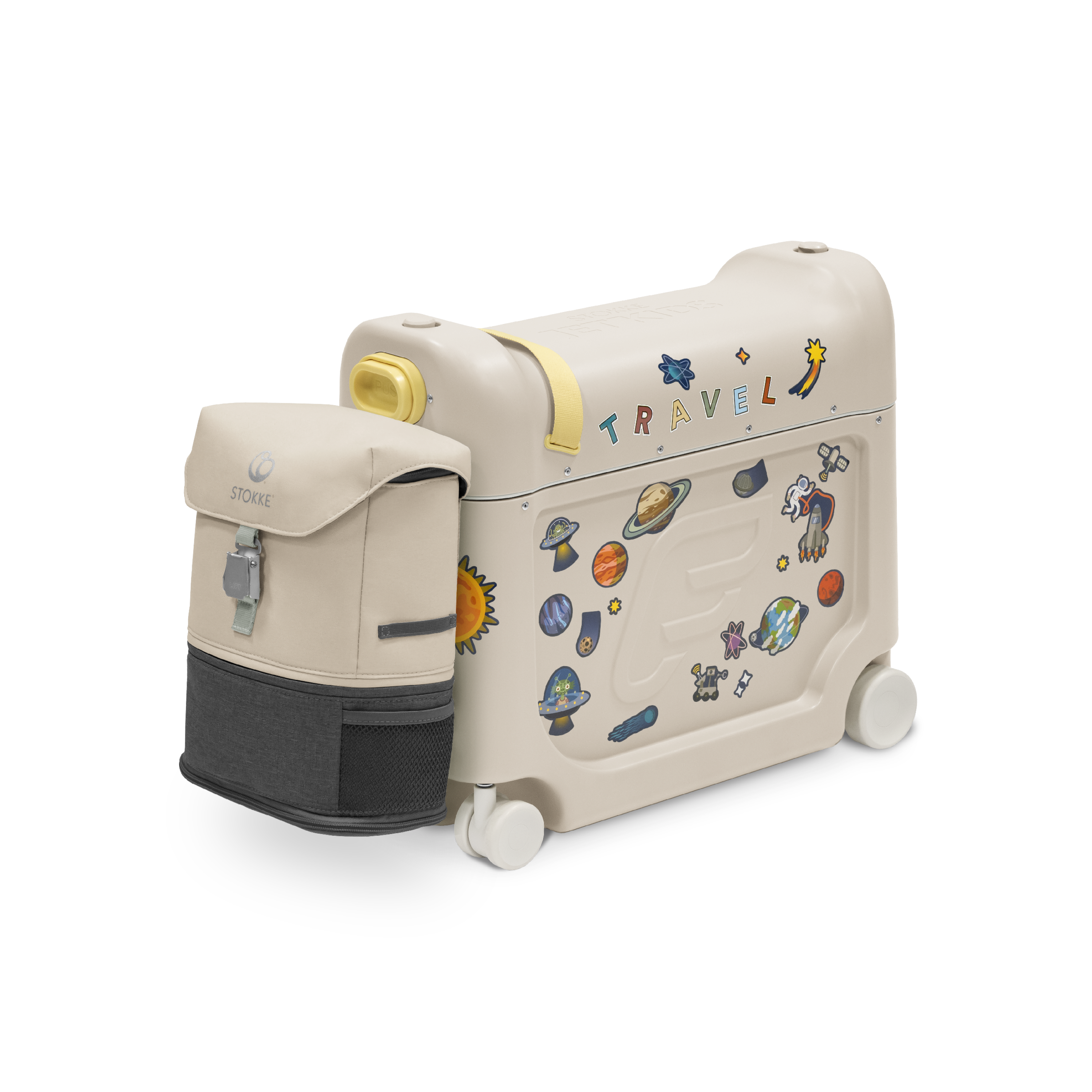 Stokke® JetKids™ Travel Set - Suitcase & Backpack, Moonglow White, mainview galery image 1