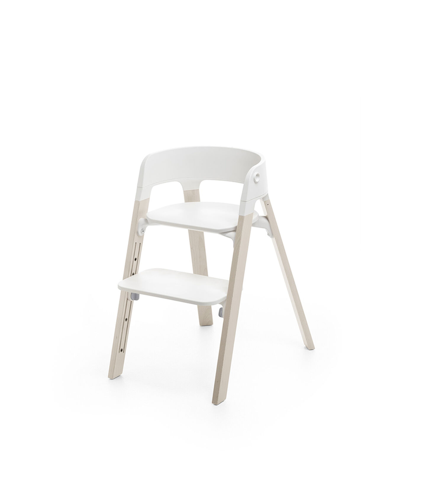 Stokke® Steps™ Chair Whitewash Legs with White, Whitewash, mainview view 1