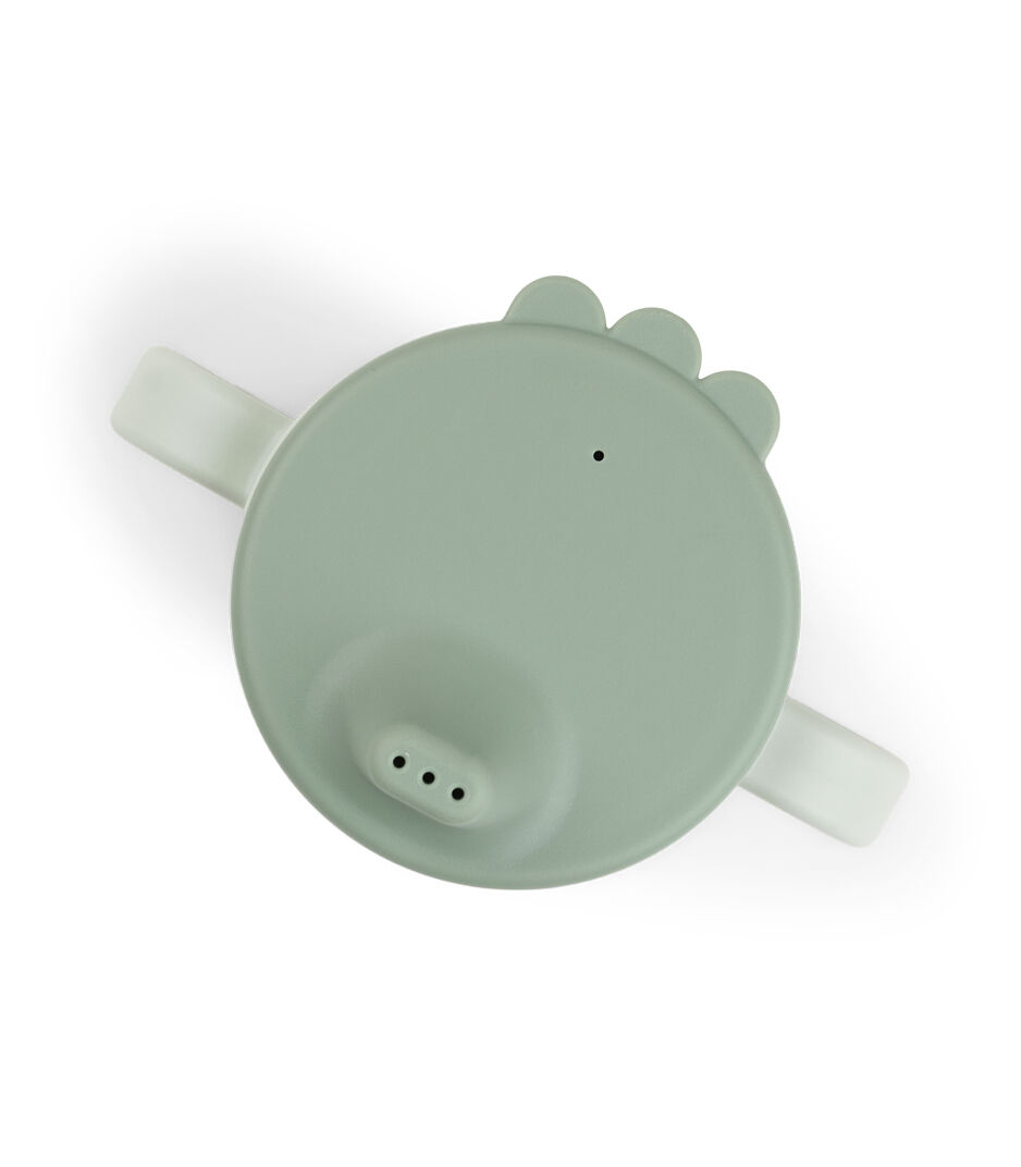 Foodie spout cup - Happy dots - Green. Top view. galery image 4