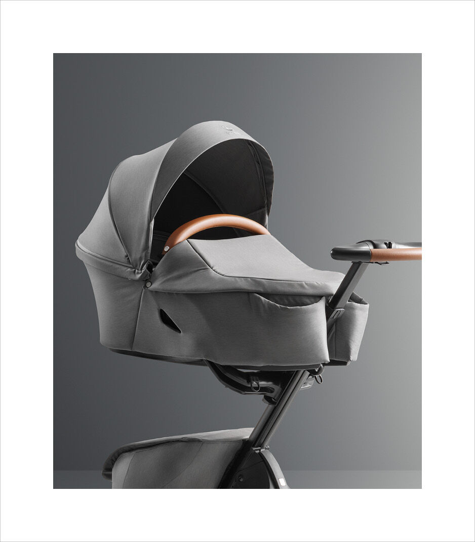 Stokke® Xplory® X Modern Grey (Carry Cot) and Rich Black (Seat). Strollers. galery image 5