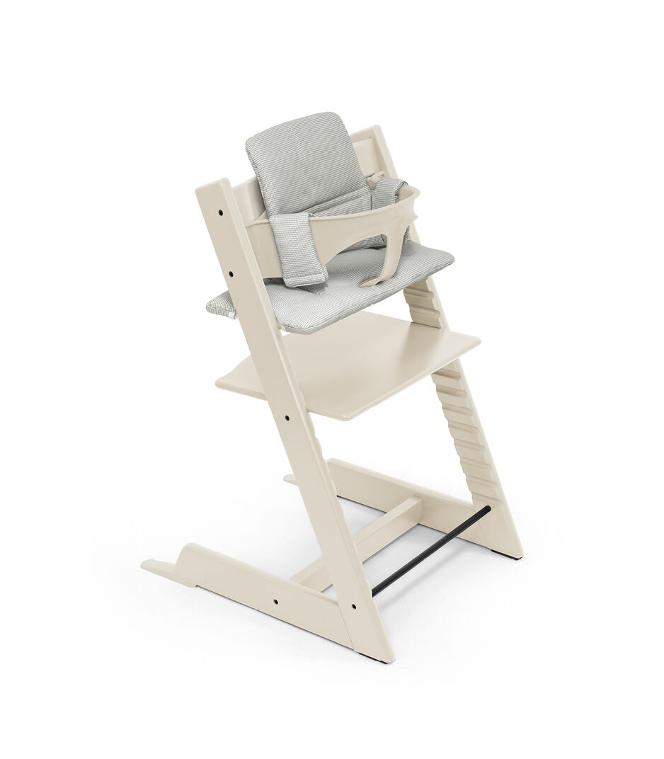 Sedia Tripp Trapp Stokke Con Newborn Set - Seggiolone Regolabile Dalla Nascita All'Età Adulta In Legno Naturale - Foto 5