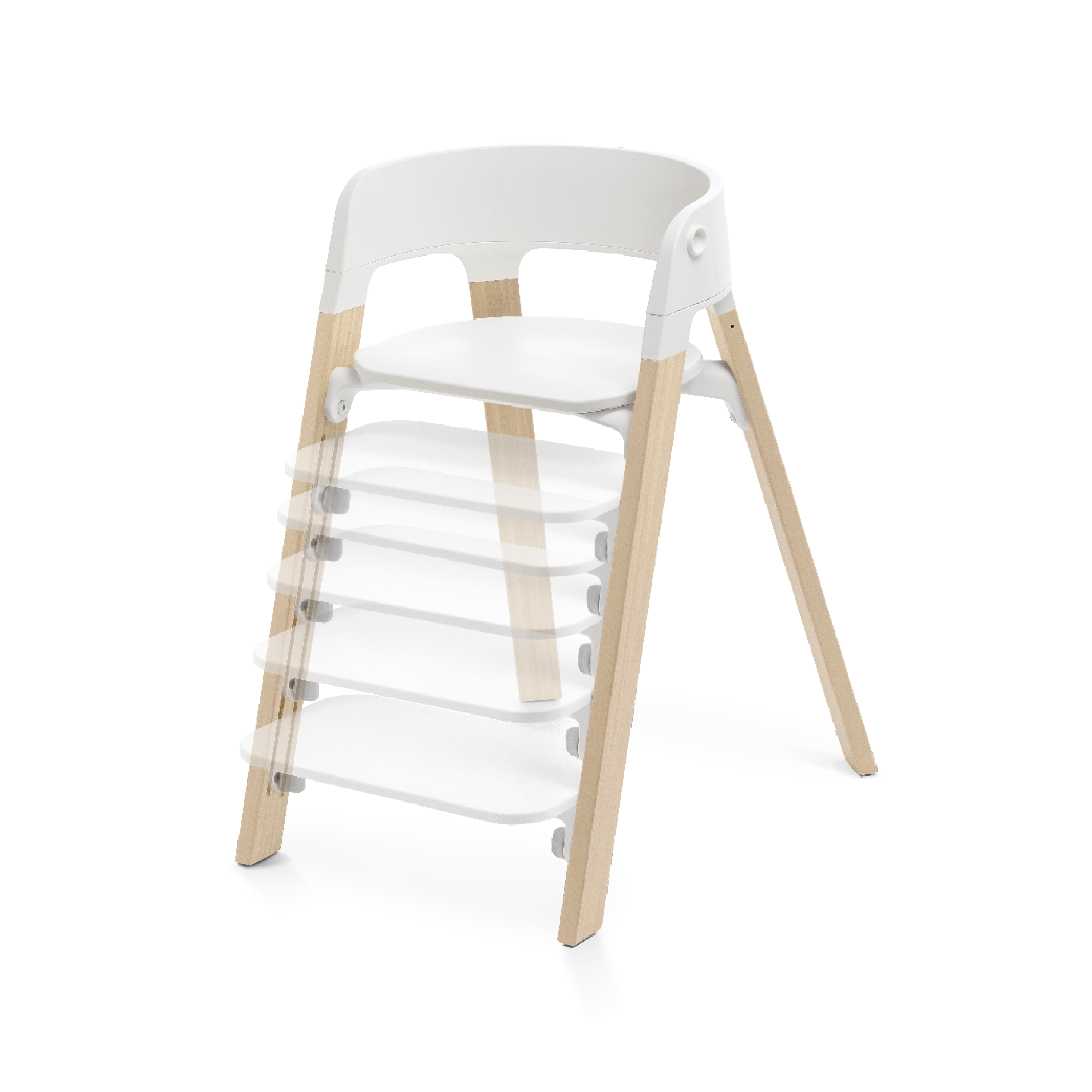 Steps™ High Chair, White/Natural, mainview galery image 13