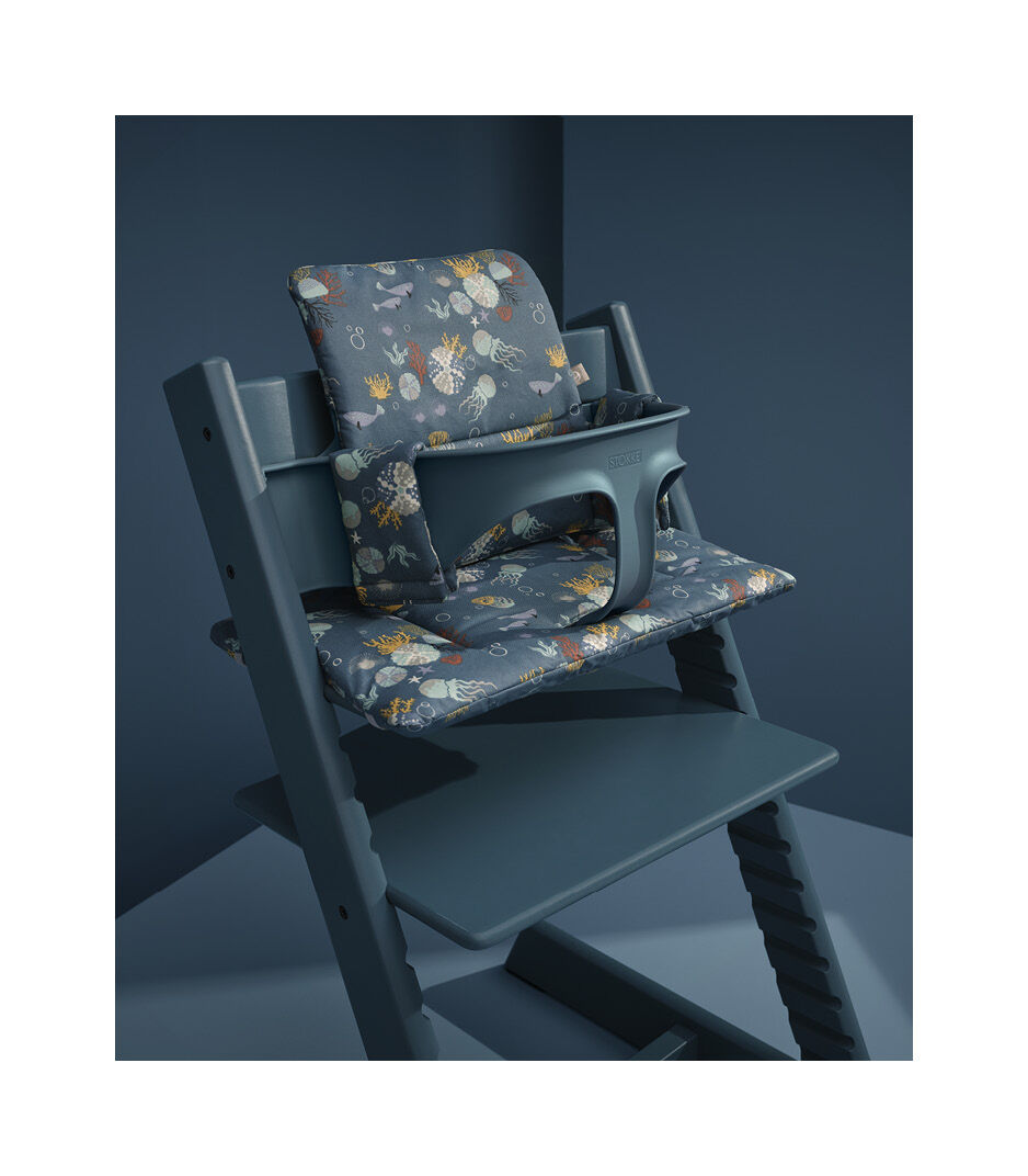 Tripp Trapp® and Baby Set Fjord Blue with Classic Cushion Into The Deep galery image 2
