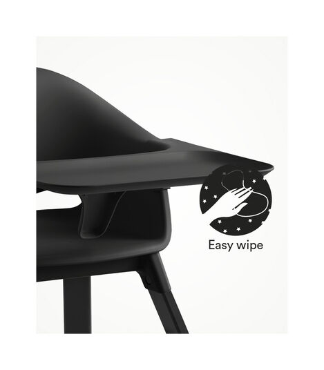 Stokke® Clikk™ High Chair with Tray, in Natural and Black. Easy Wipe. view 6