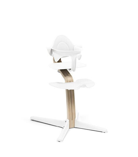 Stokke® Nomi® Chair Natural-White with Baby Set. view 2