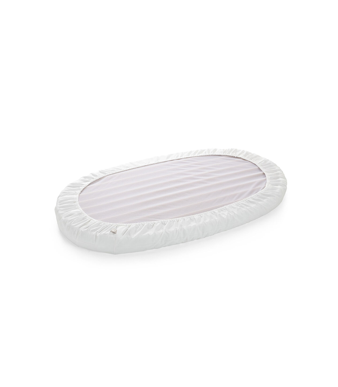 Stokke&reg; Sleepi&trade; Bed Fitted Sheet. White. Bottom side.