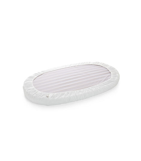 Stokke&reg; Sleepi&trade; Bed Fitted Sheet. White. Bottom side.