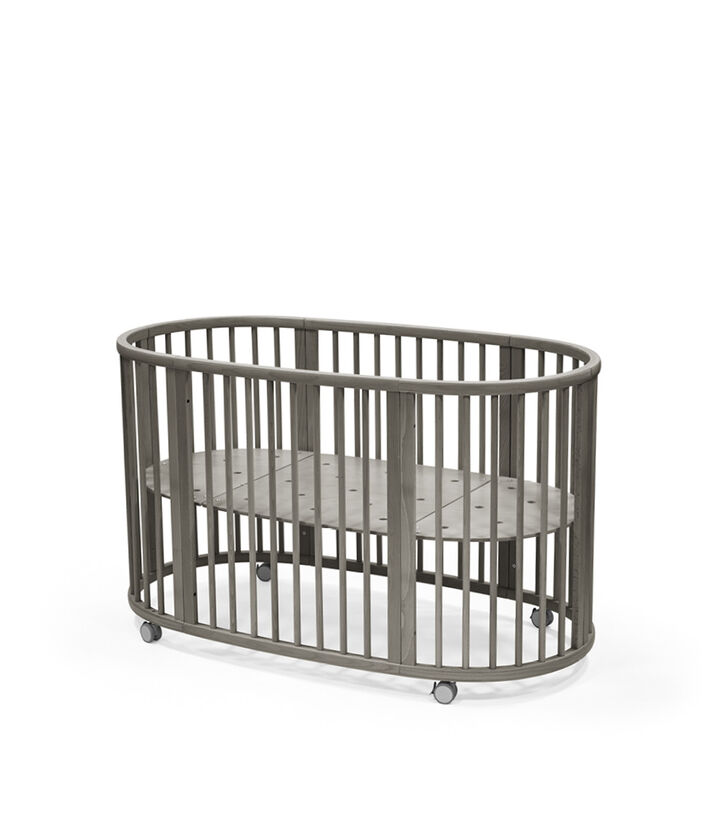 Stokke® Sleepi™ Bed, Hazy Grey. Closed. view 1