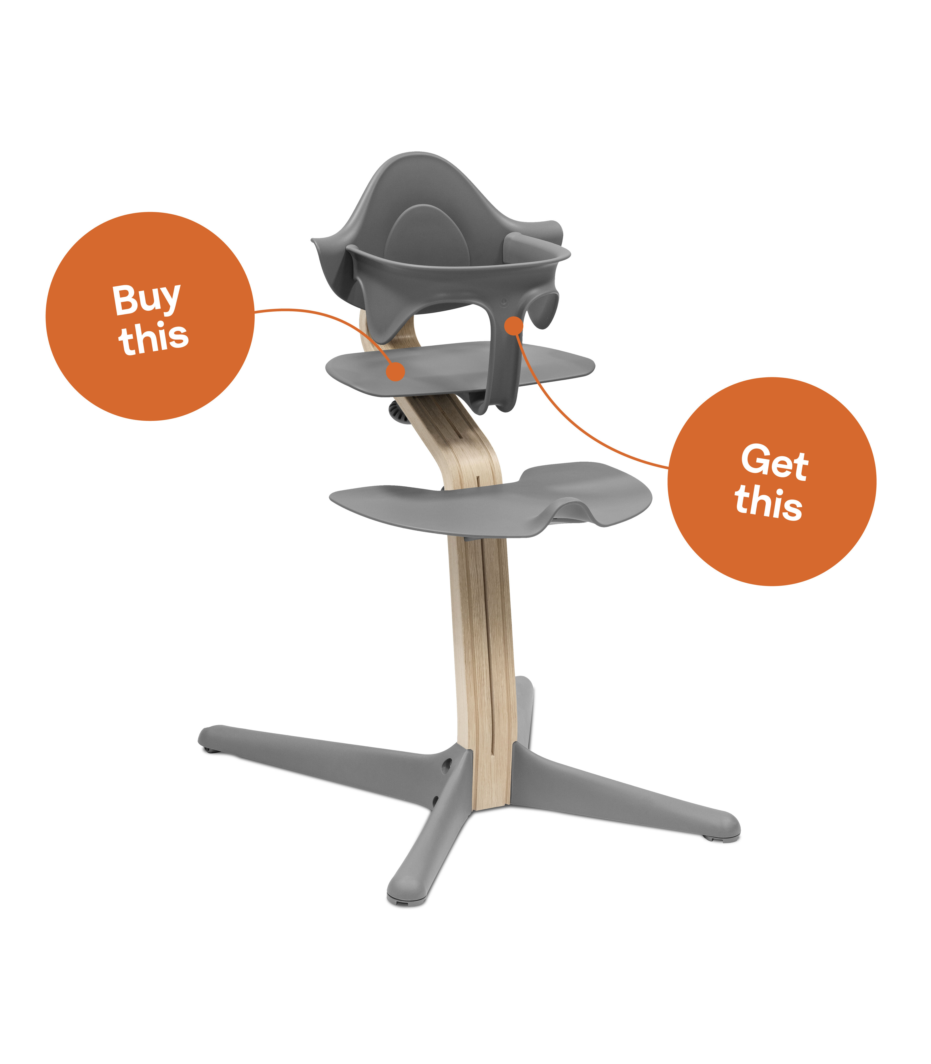 Nomi chair with Baby Set, showing the Buy and Get mechanism of the Summer Promotion 2025. galery image 1