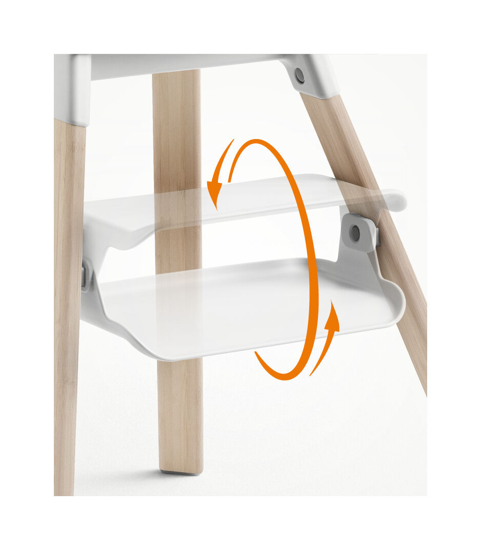 Chaise haute Stokke® Clikk™, Blanc, mainview Image de la galerie 9