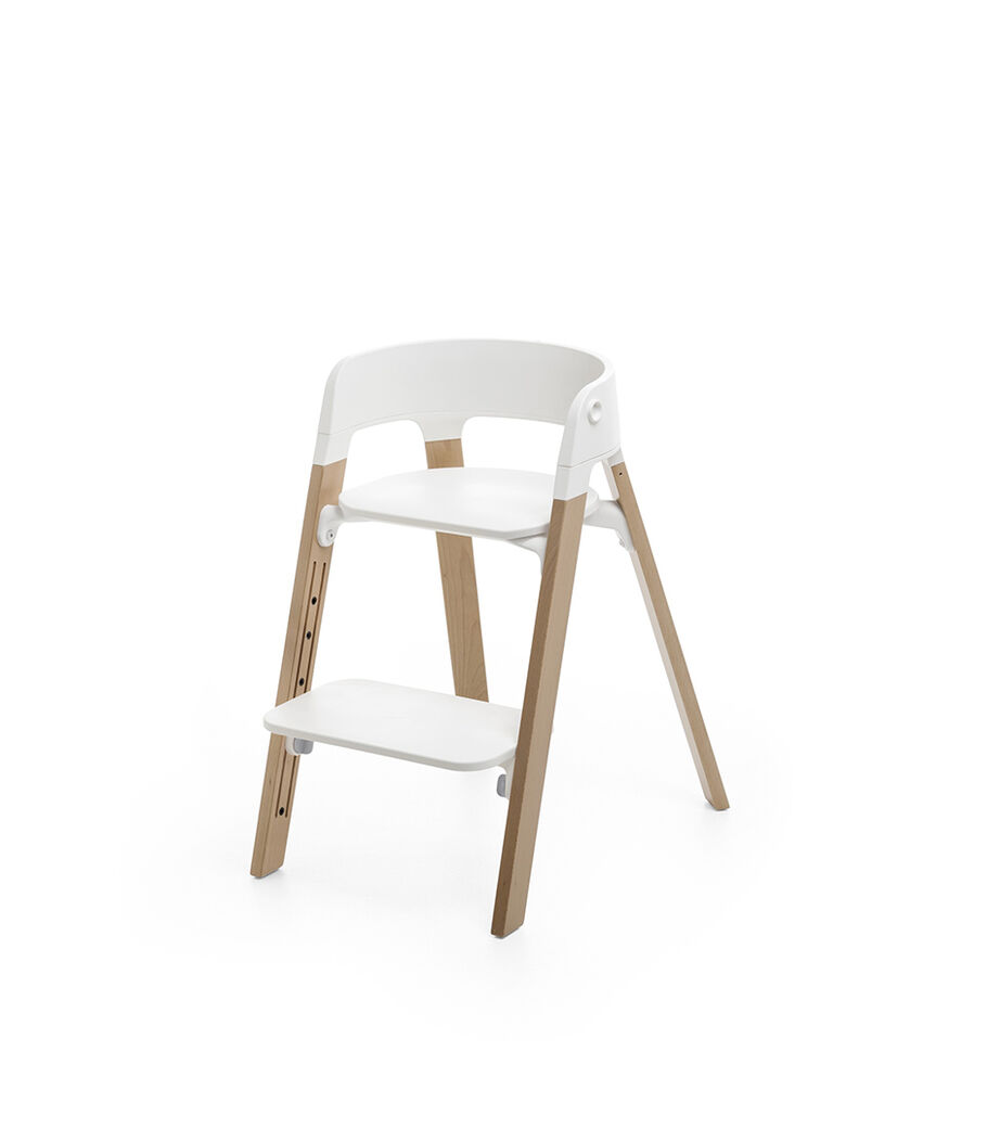 Stokke® Steps™ 座椅, 白色/橡木原色, mainview view 4