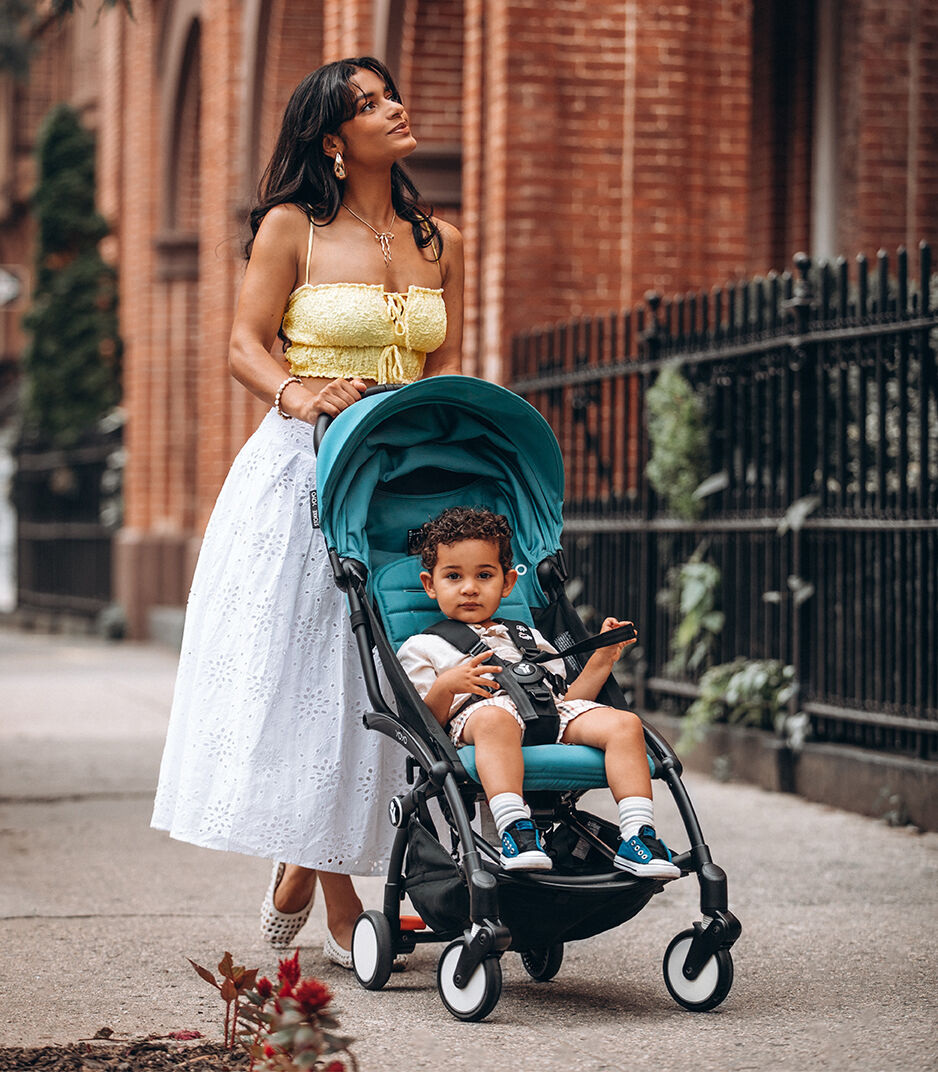 Stokke® YOYO³ stroller from 6 months, Aqua with Black Frame, mainview galery image 4