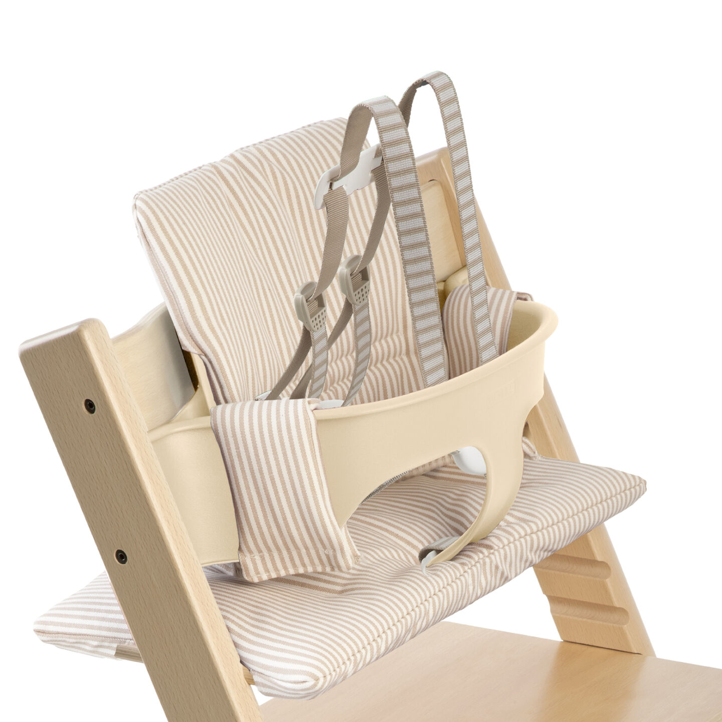 Tripp Trapp Cushion Beige Stripe Tripp Trapp Natural With Baby Set And Beige Stripe Cushion Us Version Detail