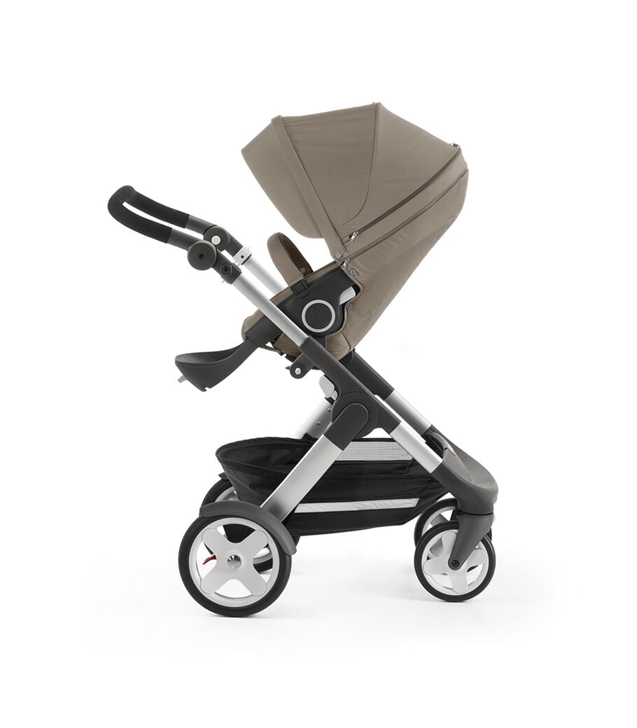 Stokke® Trailz™ with Stokke® Stroller Seat, Brown. Classic Wheels. view 30