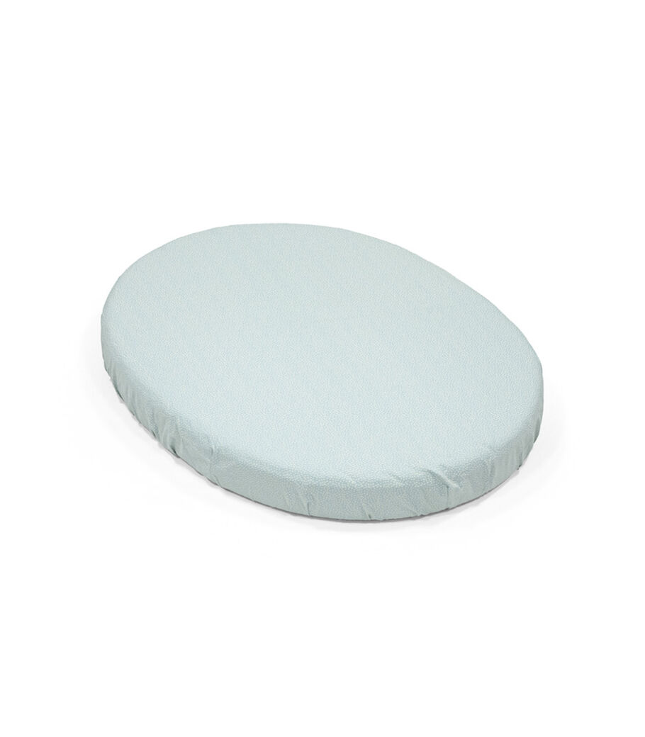 Stokke Sleepi Mini Mattress. With Fitted Sheet, Dots Sage. view 47