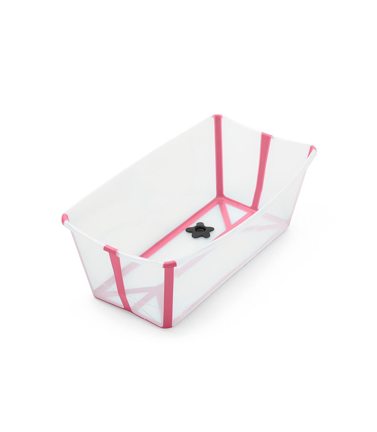 Stokke® Flexi Bath® bath tub, Transparent Pink. Open.