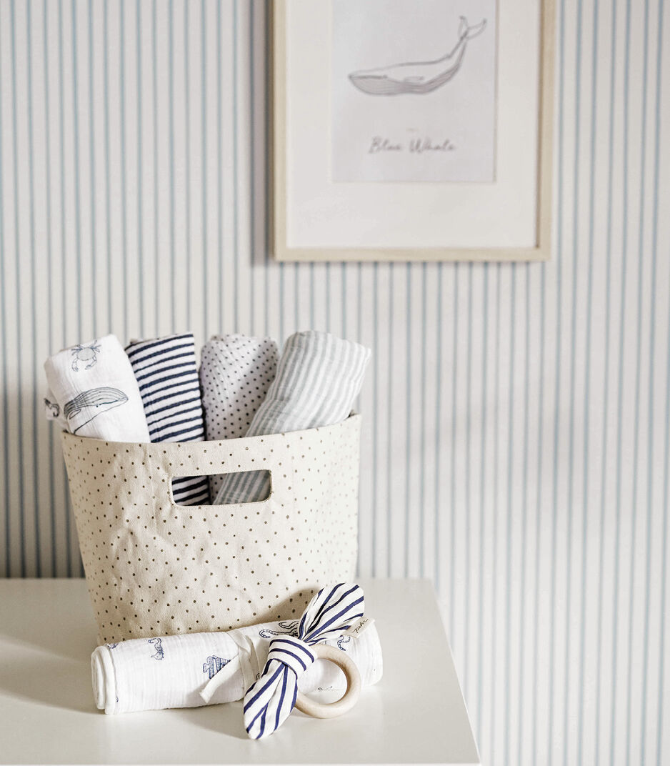 Stokke® Sleepi™ Changing Table Shelf Basket by Pehr, Grey, mainview