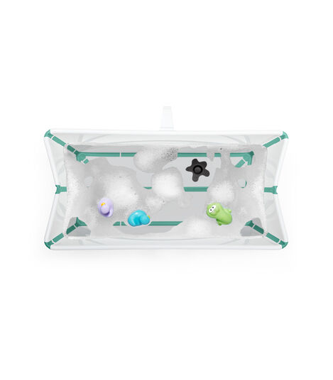 Stokke® Flexi Bath® bath tub, White Aqua. Open. view 4