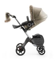Stokke® Xplory® and Stokke® Stroller Seat with Winter Kit Bronze Brown.
