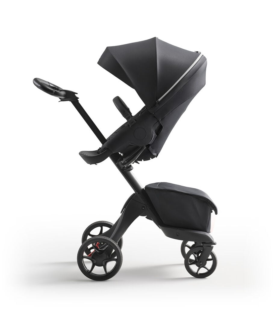 Stokke® Xplory® X Rich Black Stroller with Seat Parent Facing view 2