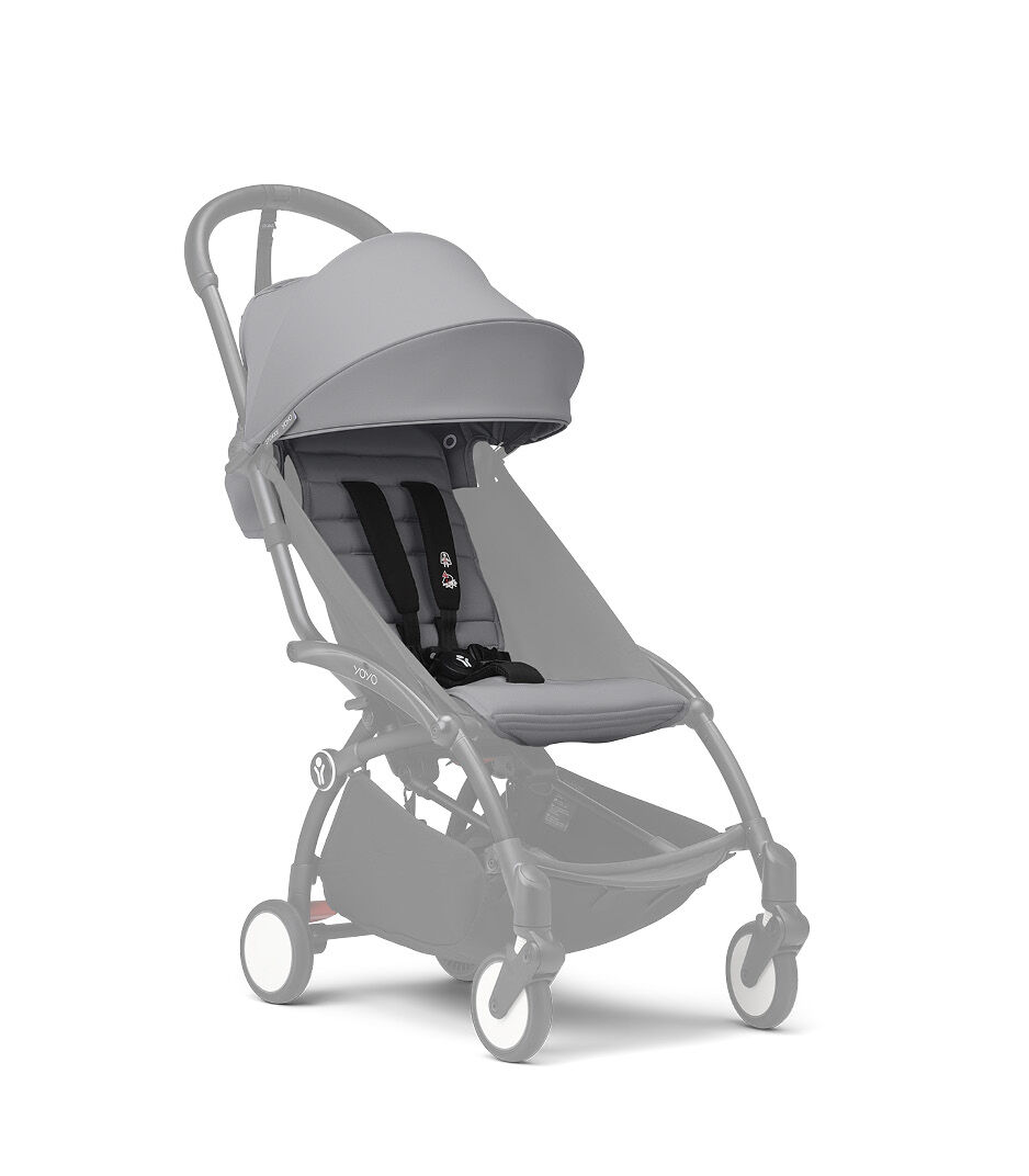 Stokke® YOYO3® 6+ Stone. Black Frame. Shadowed frame.