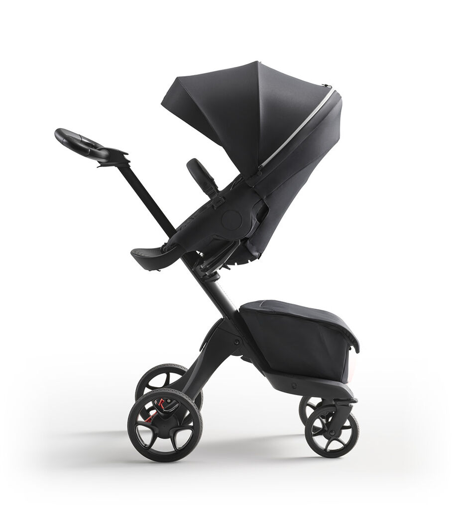 Stokke® Xplory® X Rich Black Stroller with Seat Parent Facing view 4