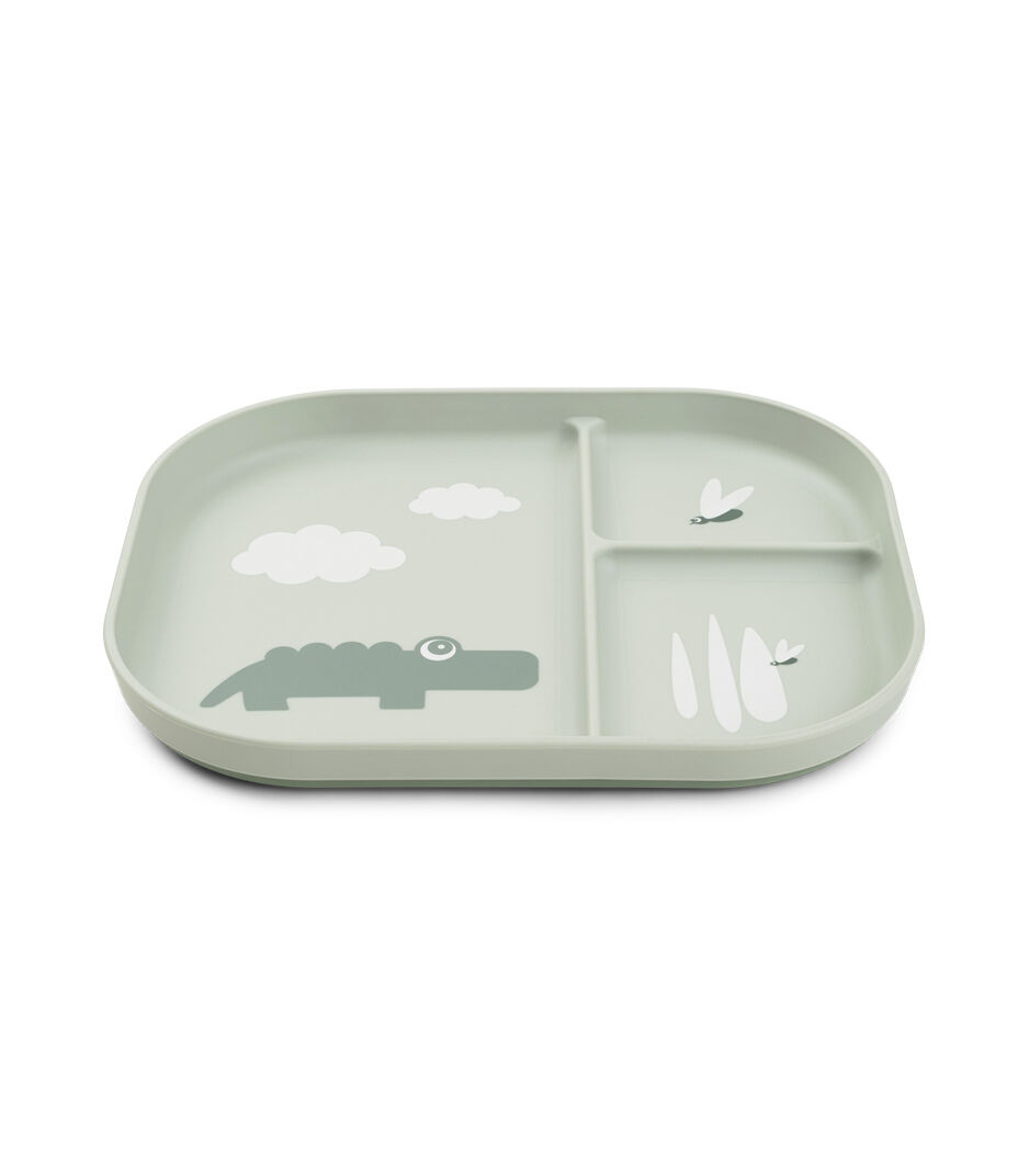 Plato con compartimientos Foodie de Done by Deer™, Croco Green, mainview galería de imágenes 5