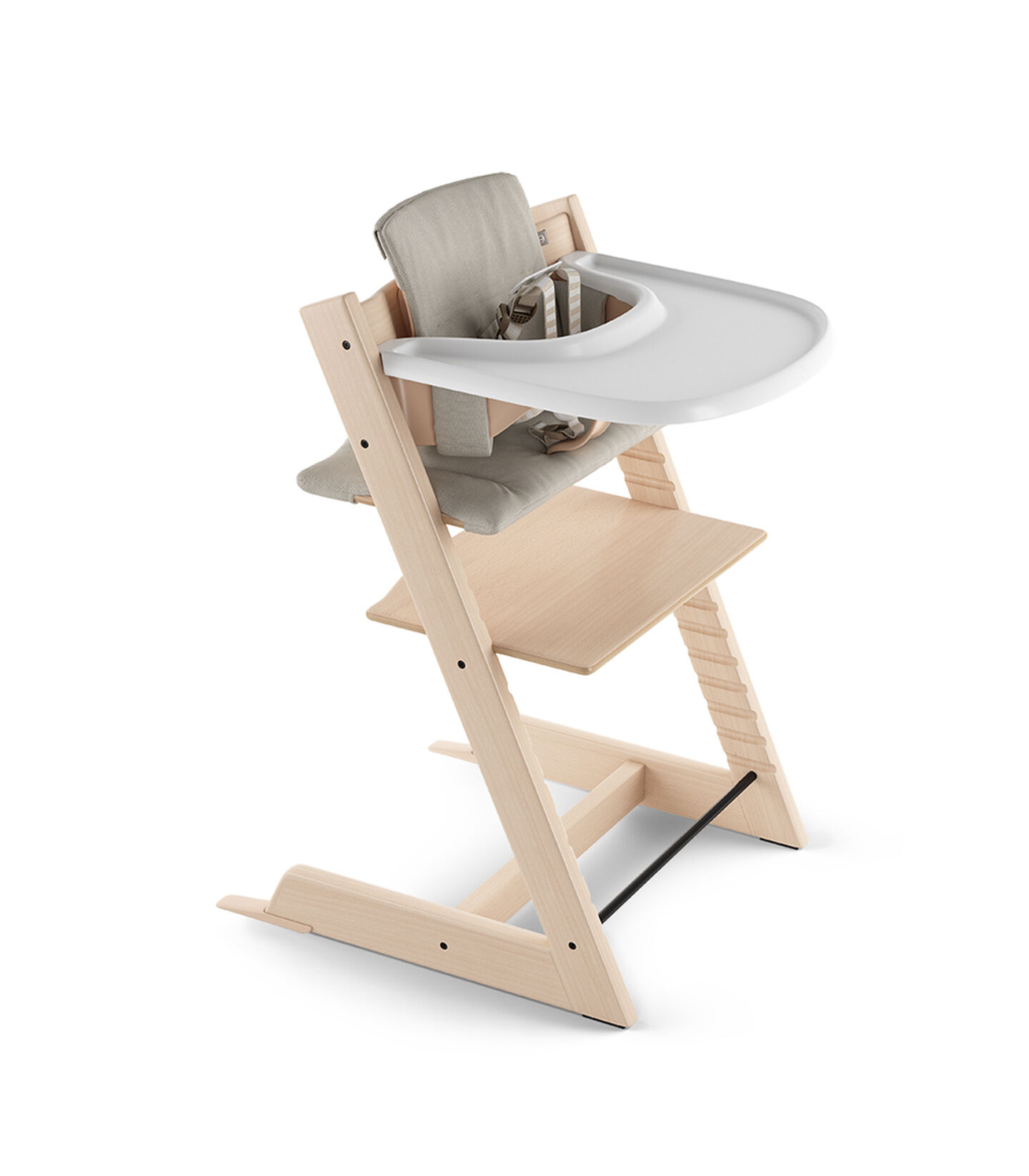 Tripp Trapp Hc Complete Natural W Timeless Grey And Tray