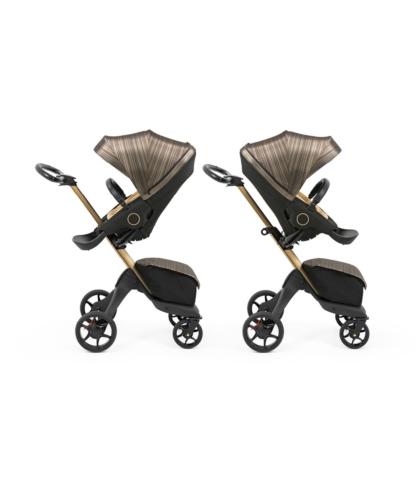 Stokke® Xplory® X Gold with Seat. Parent Facing and forward facing. Limited Edition. view 10