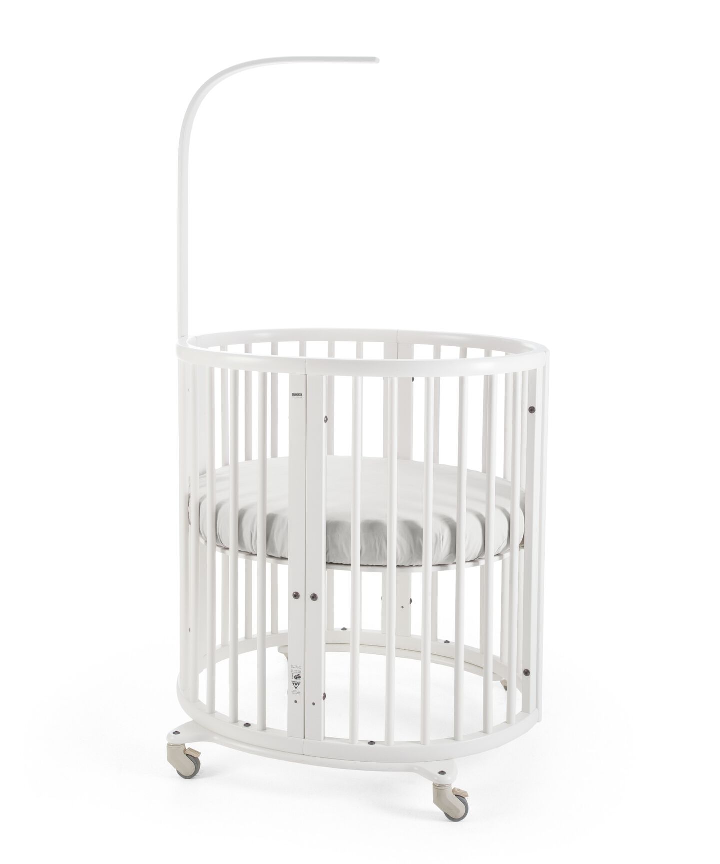 Mini with Drape Rod for Canopy. White. Mini with Drape Rod for Canopy. White.