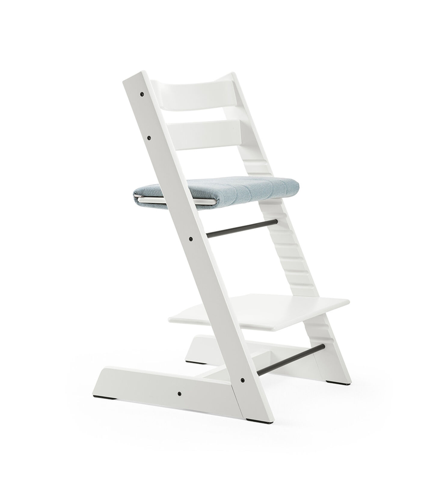Tripp Trapp® White with Junior Cushion Jade Twill. Tripp Trapp® White with Junior Cushion Jade Twill.