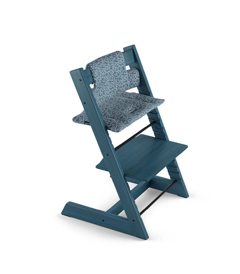 Tripp Trapp&reg; Midnight Blue with Classic Cushion Flower Garden.